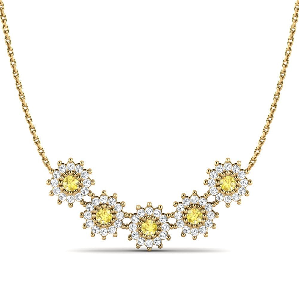 Zafiro amarillo Collar de Mujer Farika