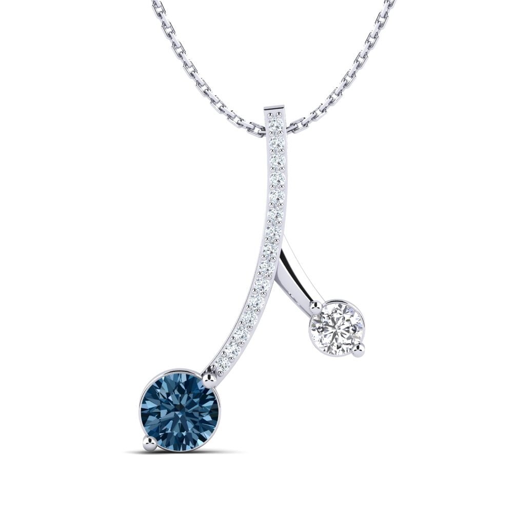 Diamant Bleu Pendentif pour femme Flede