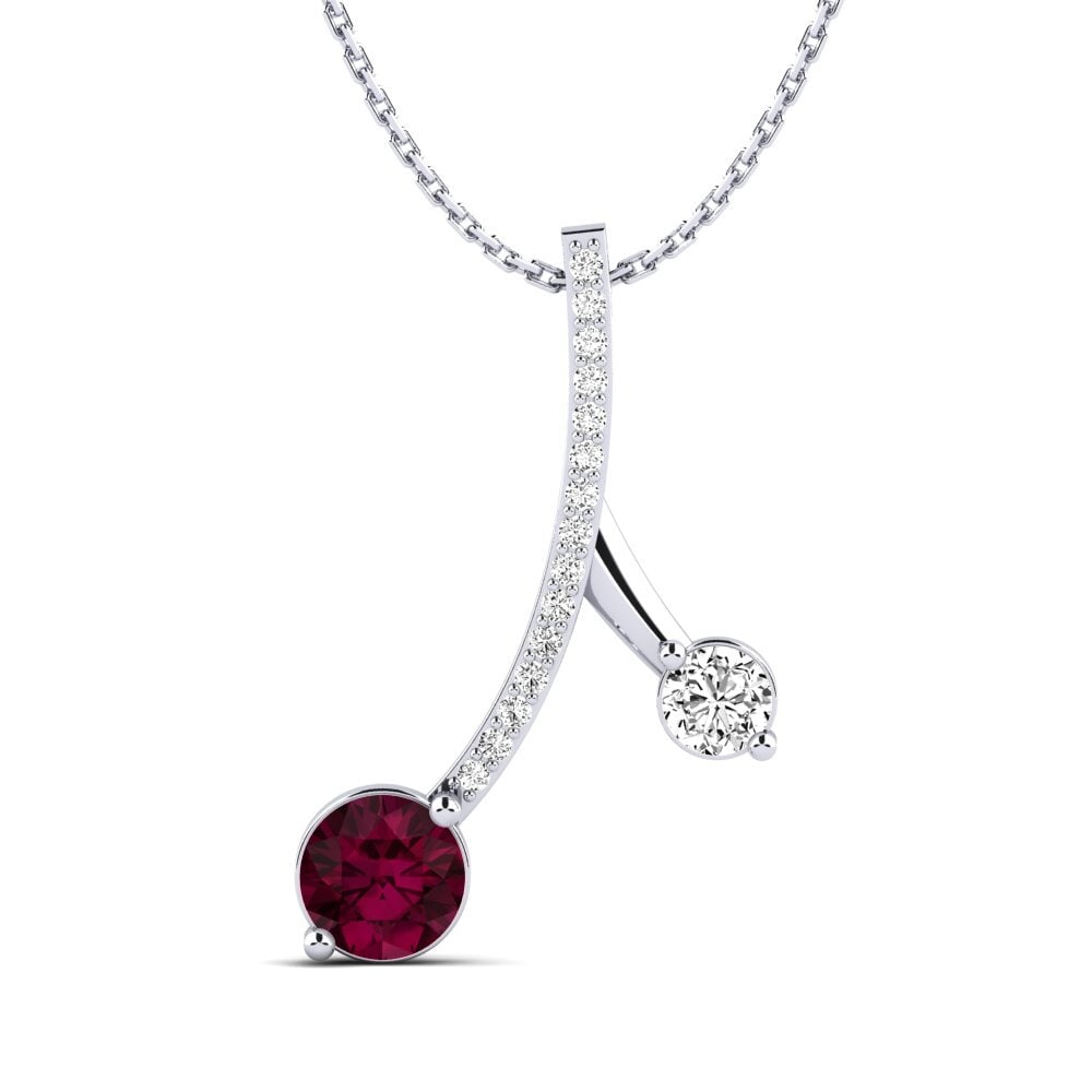 Rhodolite Garnet Women's Pendant Flede