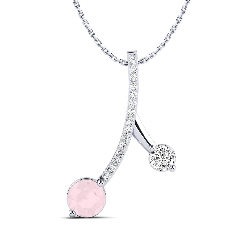 Cuarzo rosa Colgante de Mujer Flede