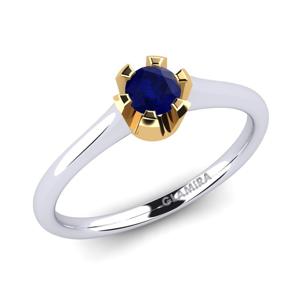 18ct White / Yellow Gold Sapphire Engagement Ring Galilea