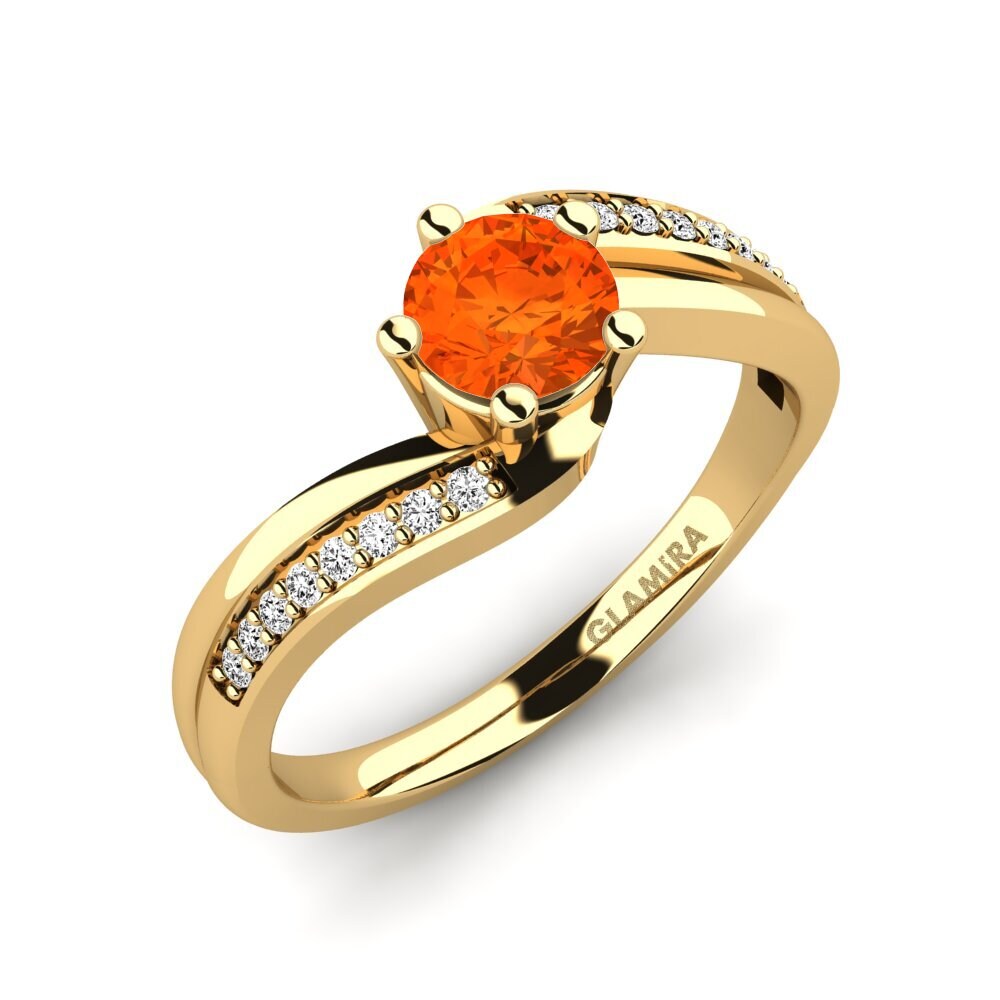 Fire-Opal Engagement Ring Gardenia 0.5 crt