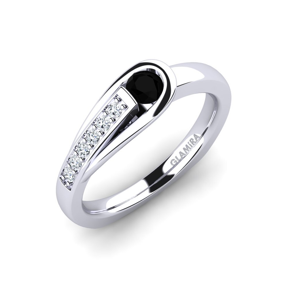 Black Diamond Engagement Ring Genifer