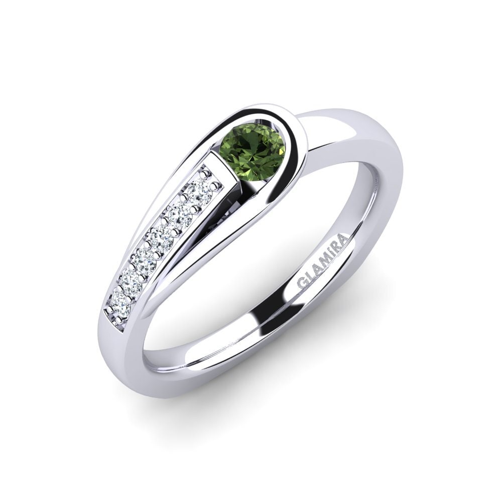 Green Sapphire Engagement Ring Genifer
