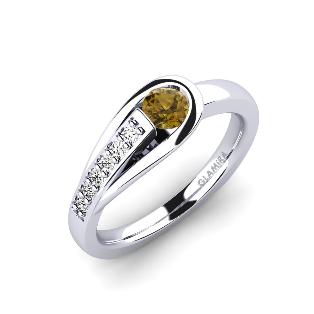 Brown Zircon Engagement Ring Genifer 0.25 crt