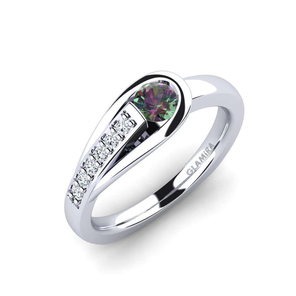 Mystic Topaz Engagement Ring Genifer 0.25 crt