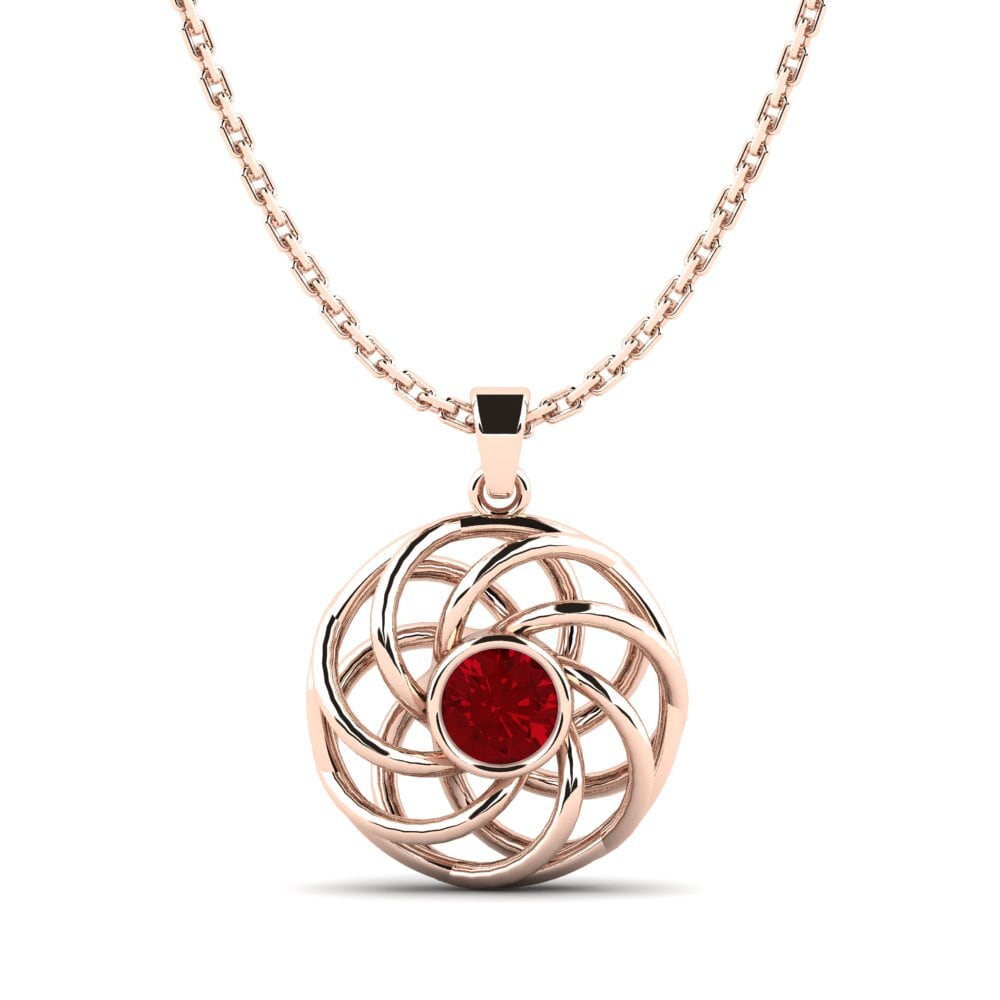 Circonita Roja Colgante de Mujer Glady