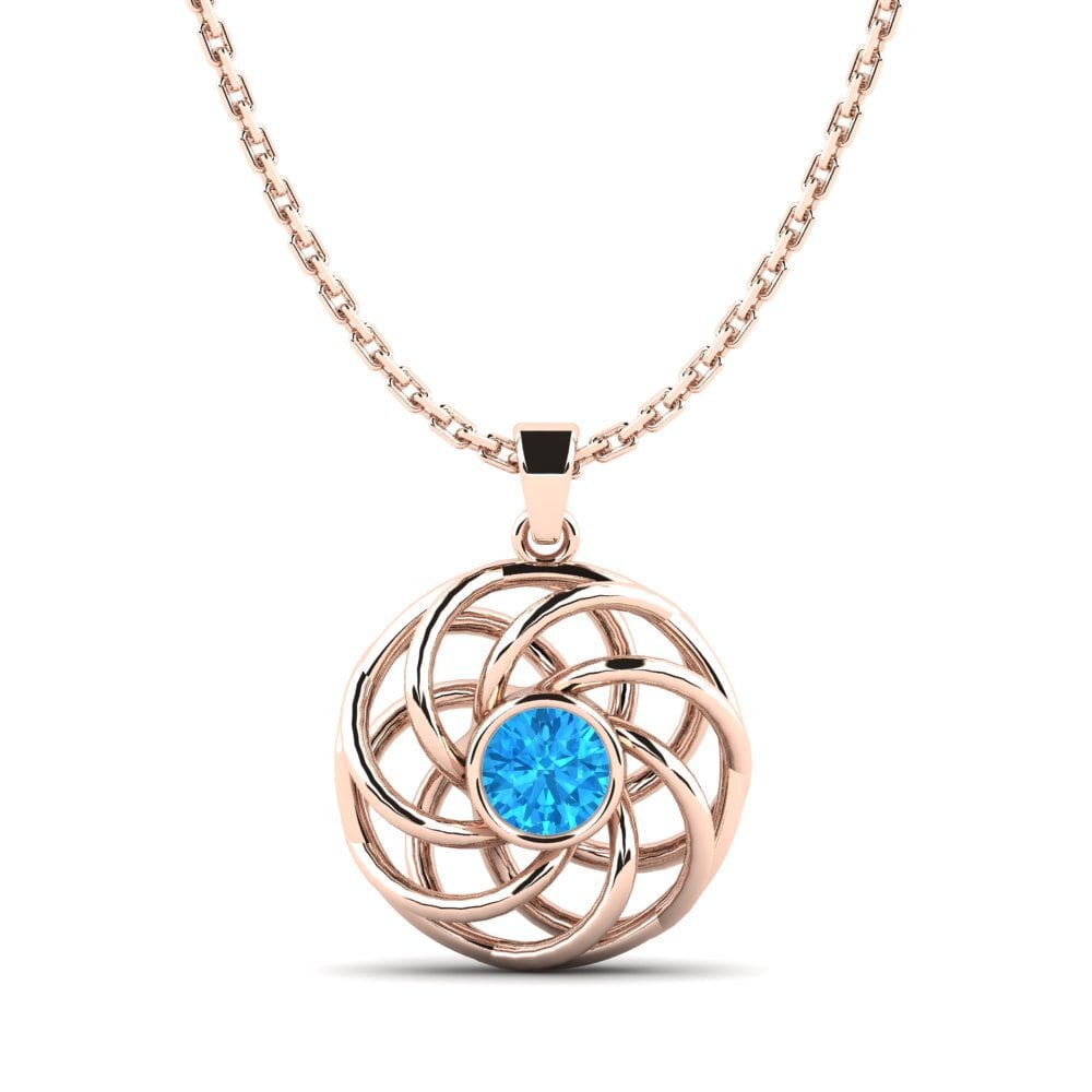 Topacio azul Colgante de Mujer Glady