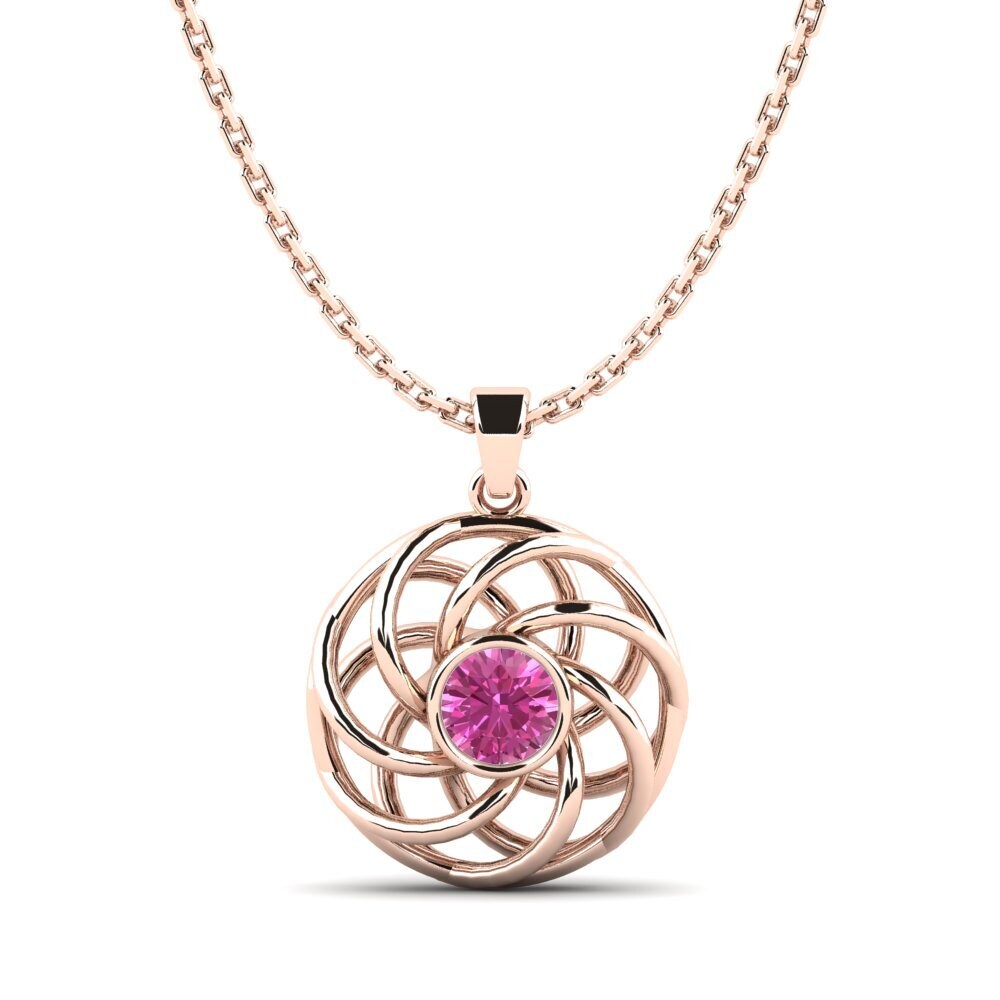 Topacio Rosa Colgante de Mujer Glady