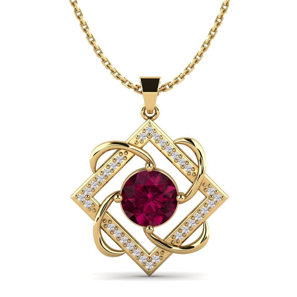 Rhodolite Garnet Women's Pendant Gliese