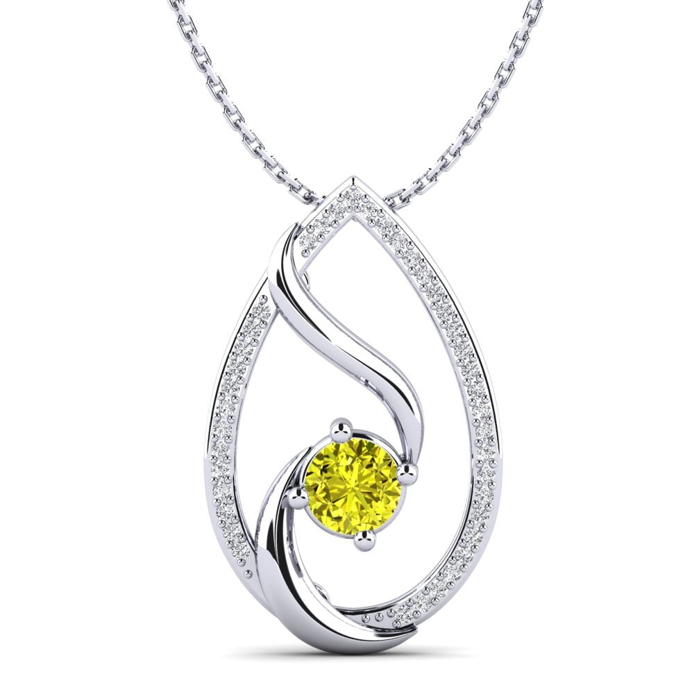 Diamante Amarillo Colgante de Mujer Gotzone