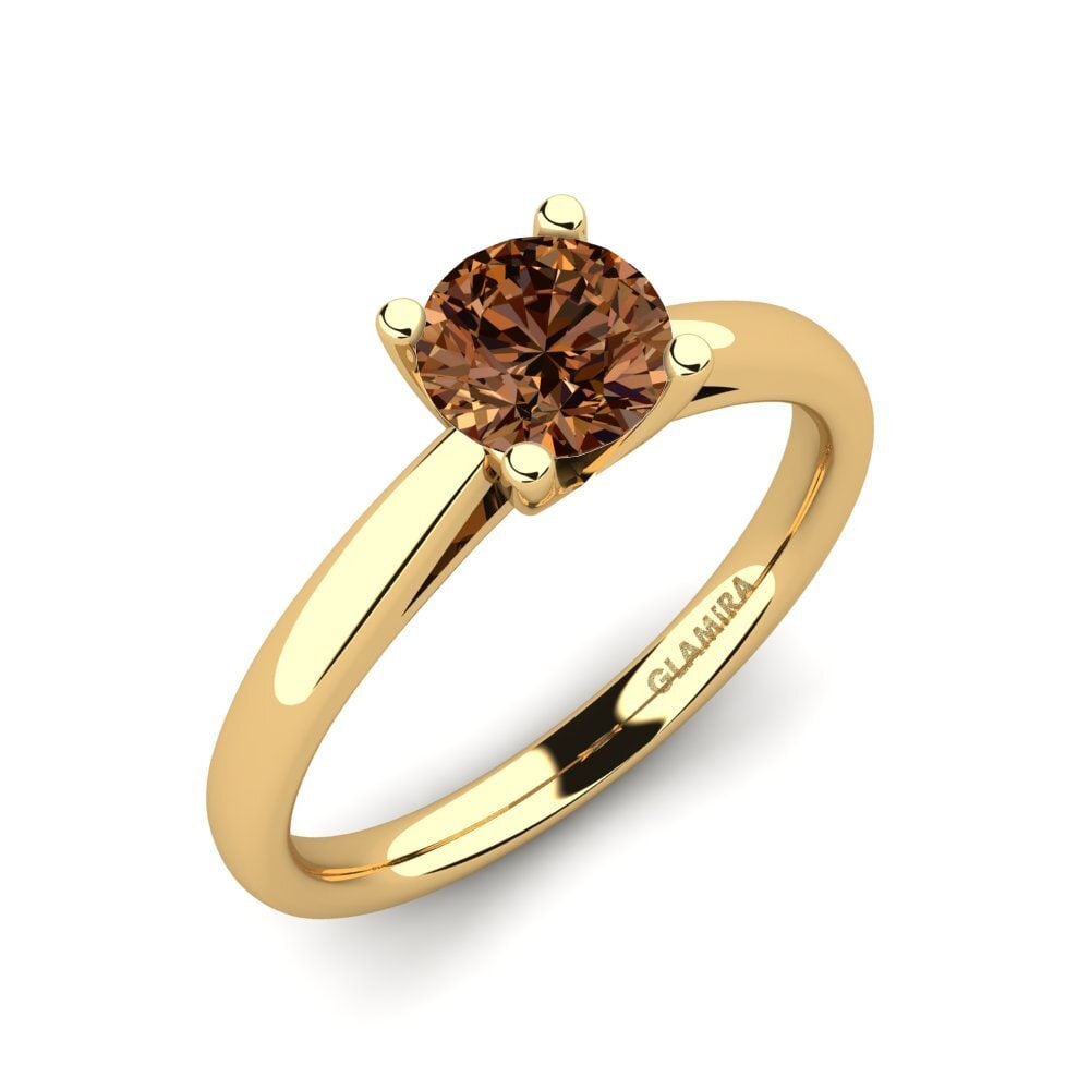 18k Oro Amarillo Anillo de compromiso Grace 1.0crt
