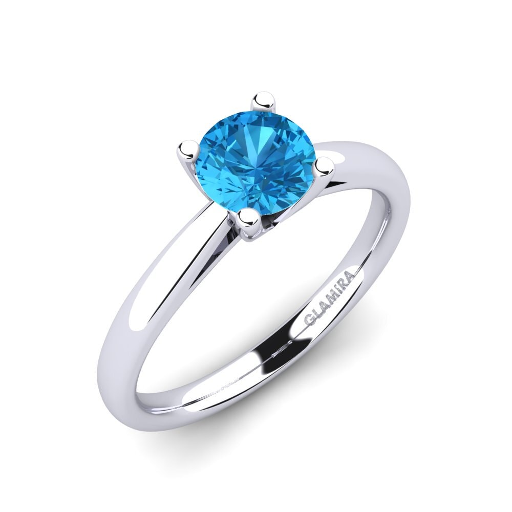 Blue Topaz Engagement Ring Grace 1.0crt