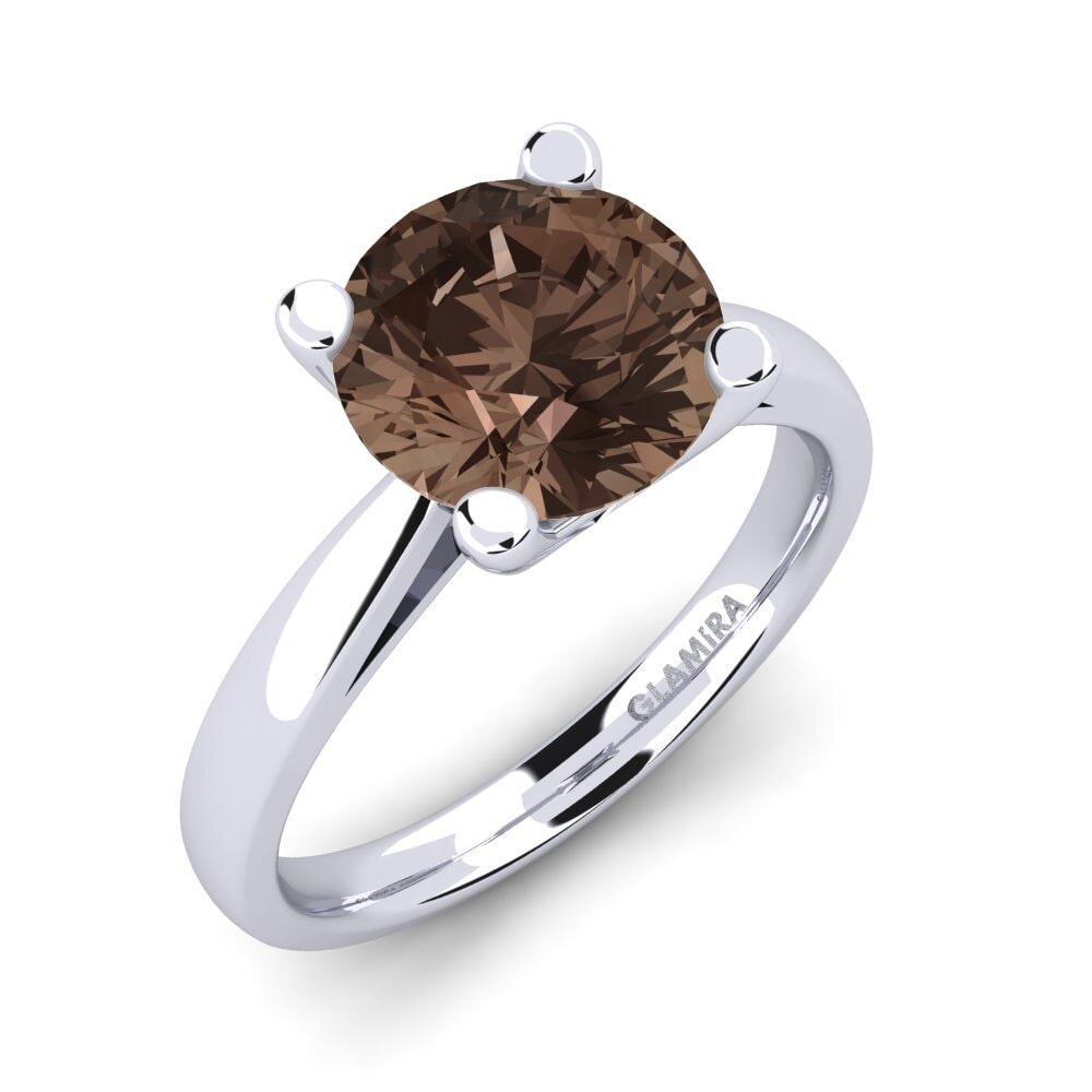 Smoky Quartz Engagement Ring Grace 3.0crt