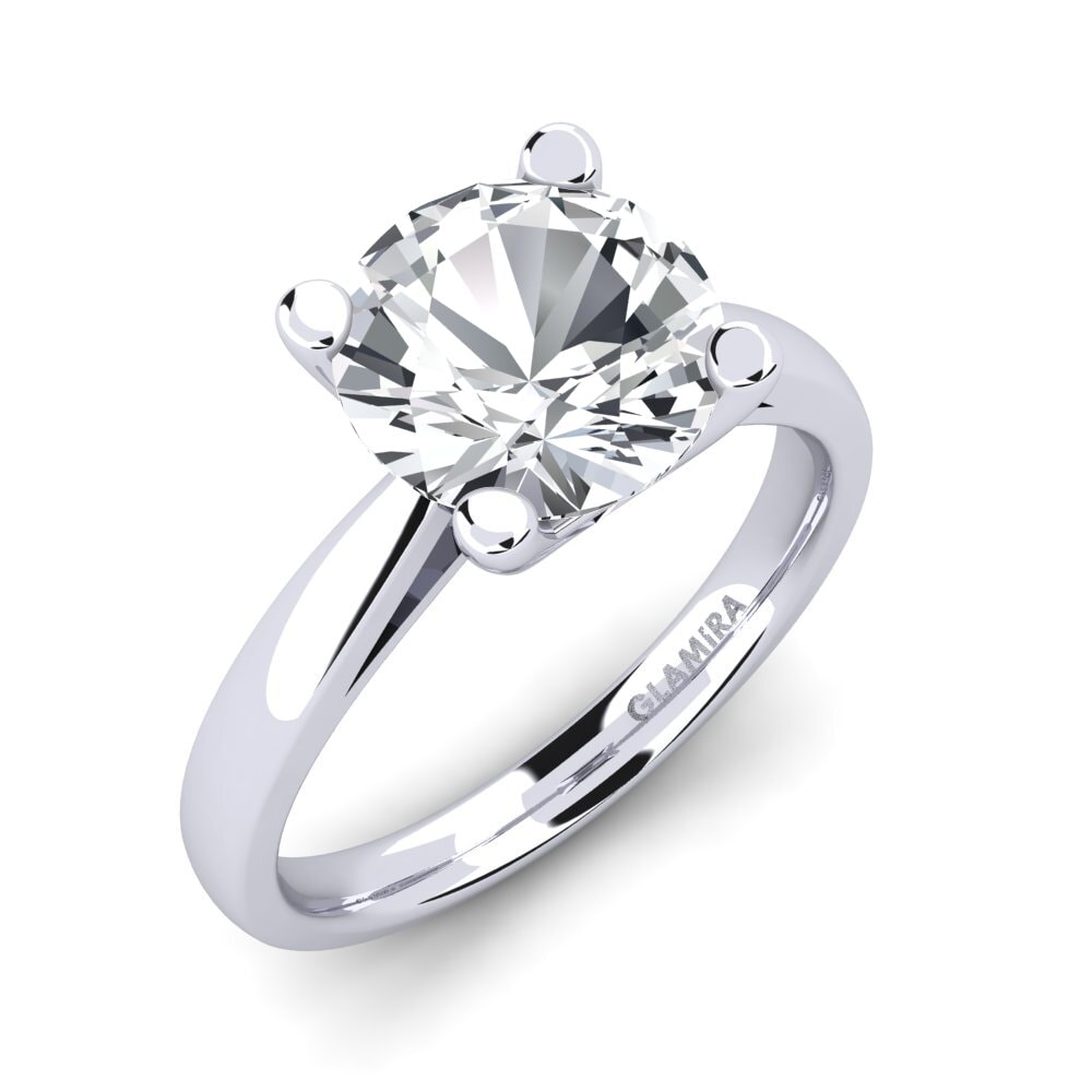 Circón Blanco Anillo de compromiso Grace 3.0crt