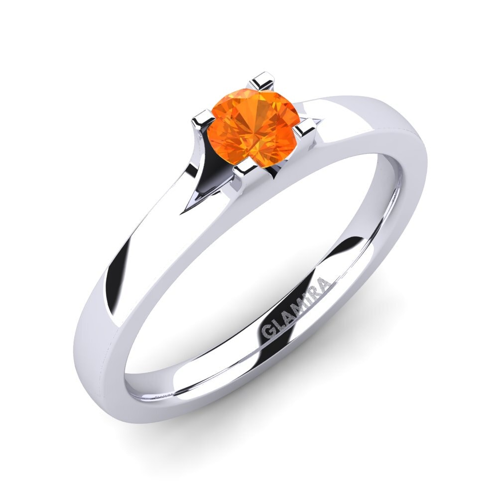 Zafiro Naranja Anillo de compromiso Henrietta