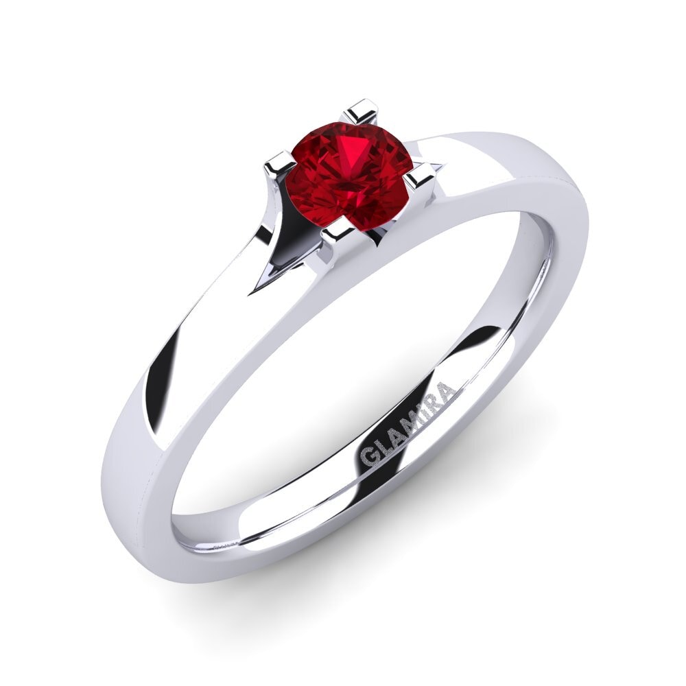 Rød Zirkon Forlovelsesring Henrietta