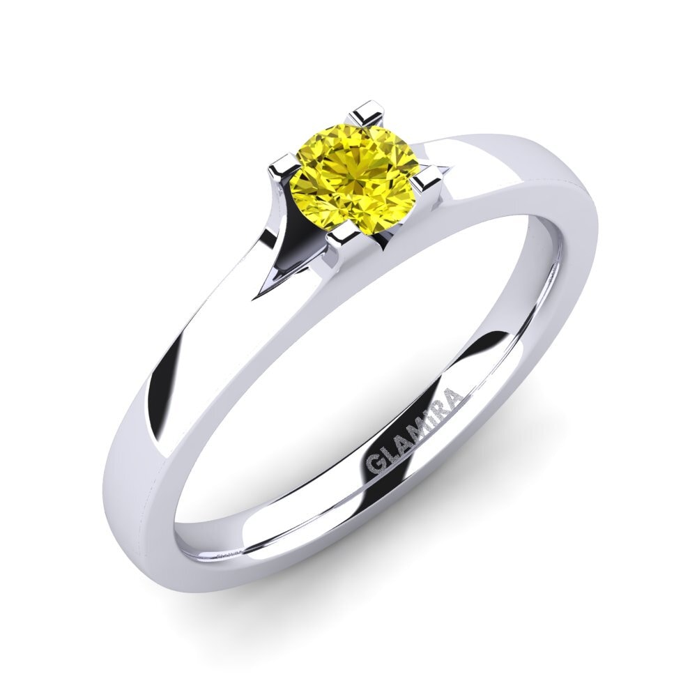 Gul Diamant Forlovelsesring Henrietta