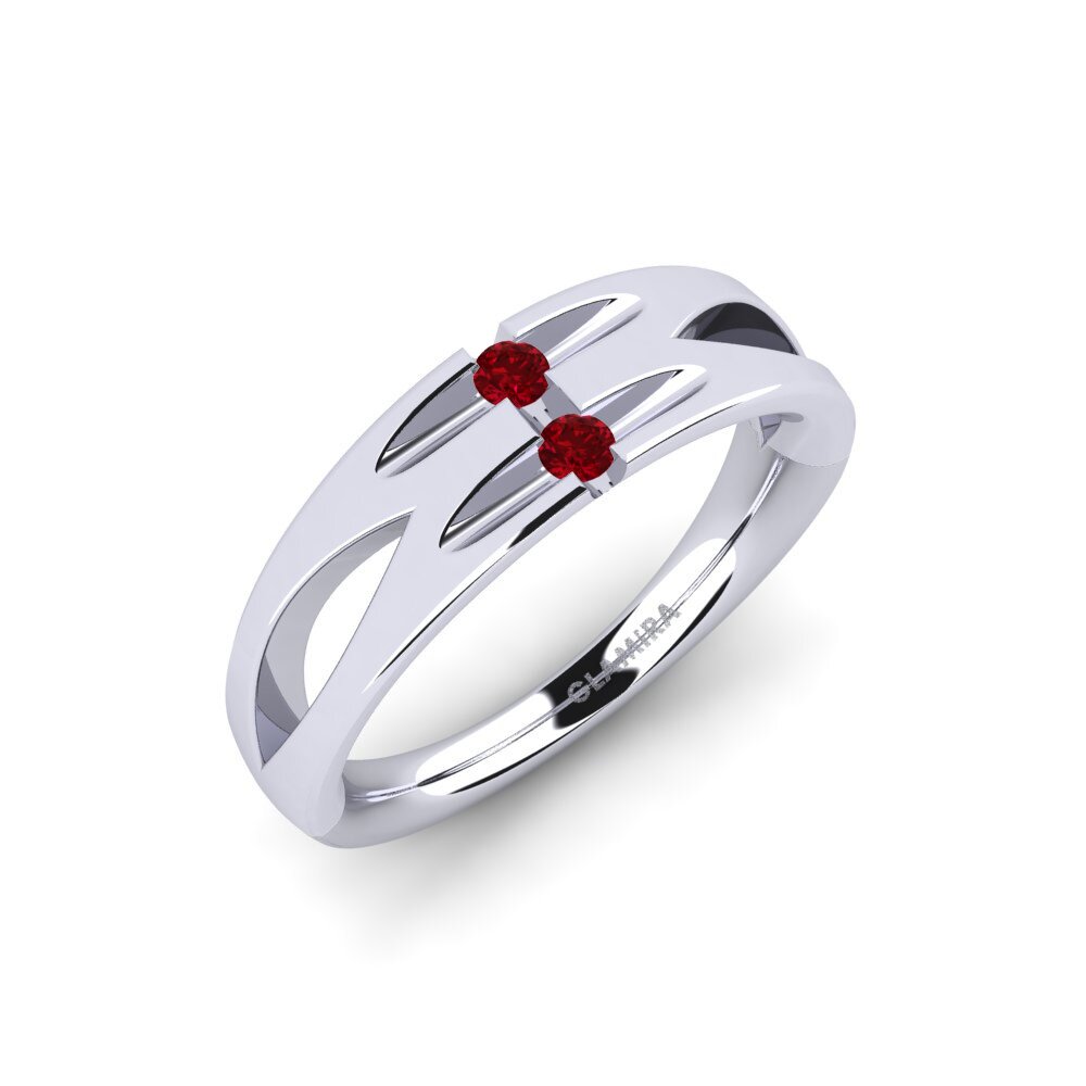 Circonita Roja Anillo de compromiso Hibiscus