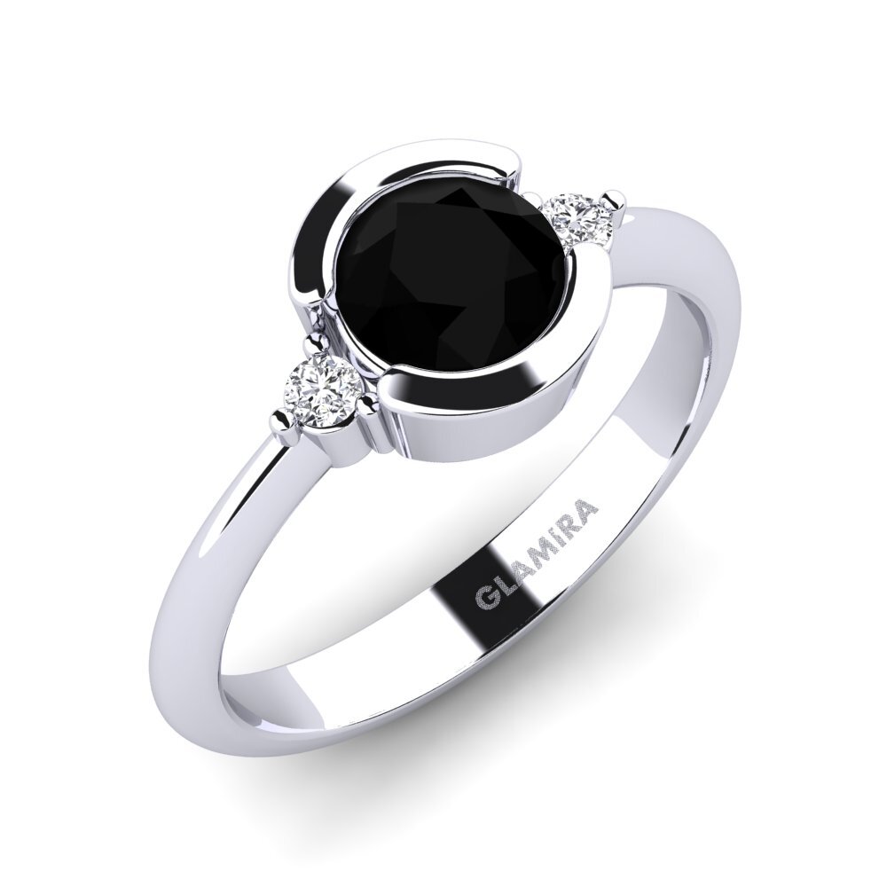 Onyx Noir Bague de fiançailles Iselin
