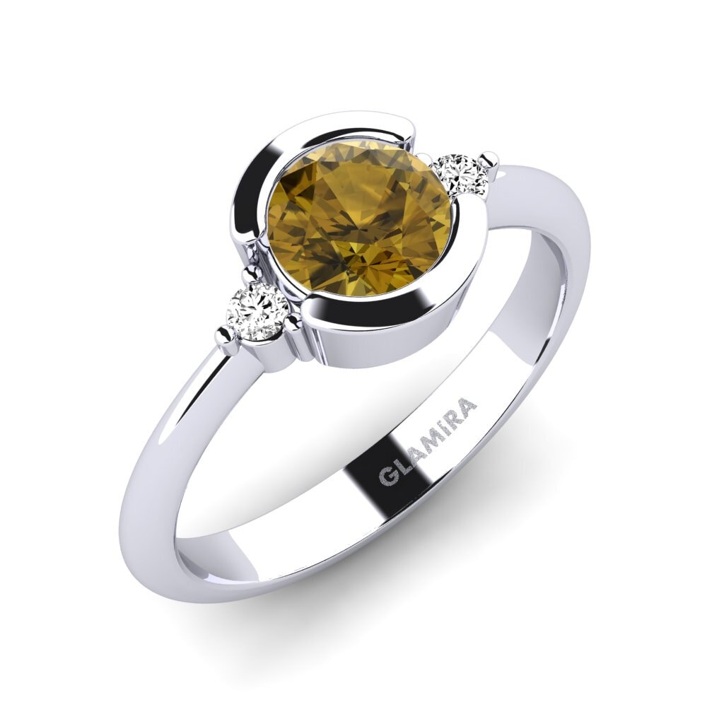 Brown Zircon Engagement Ring Iselin