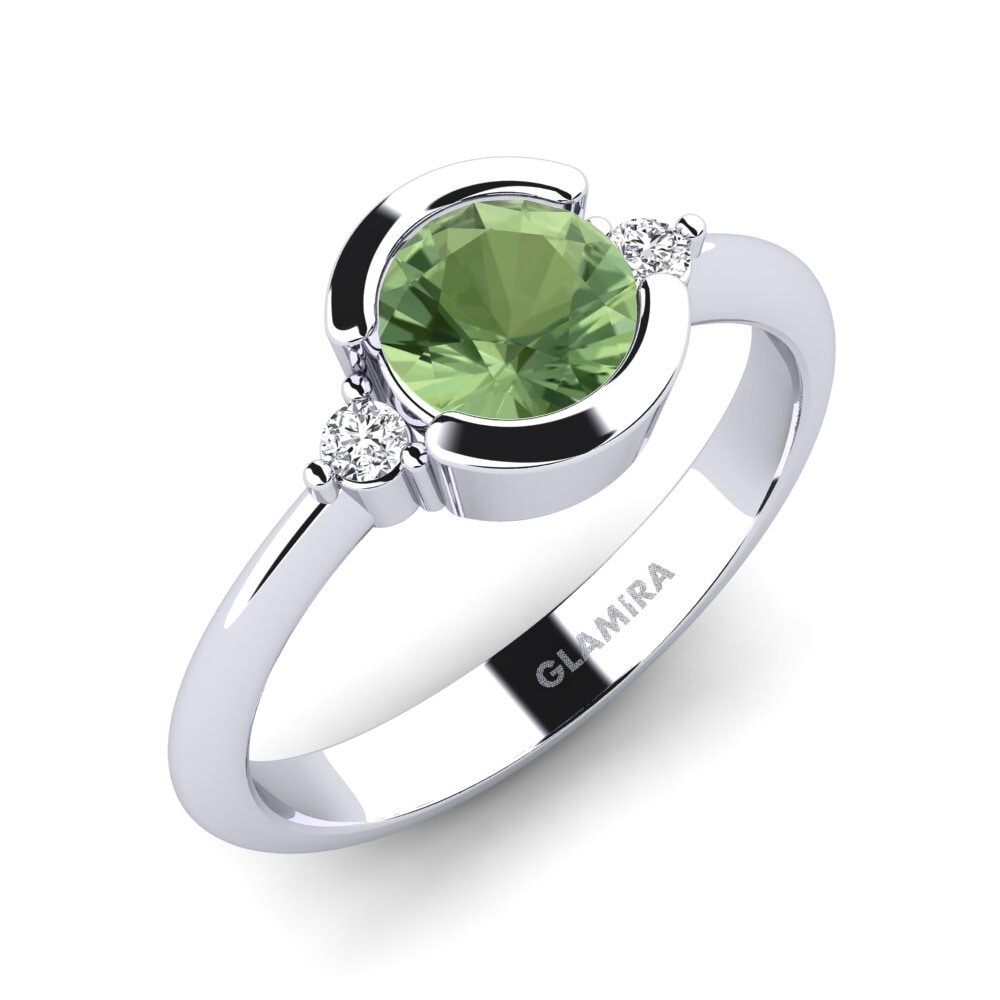 Green Sapphire Engagement Ring Iselin