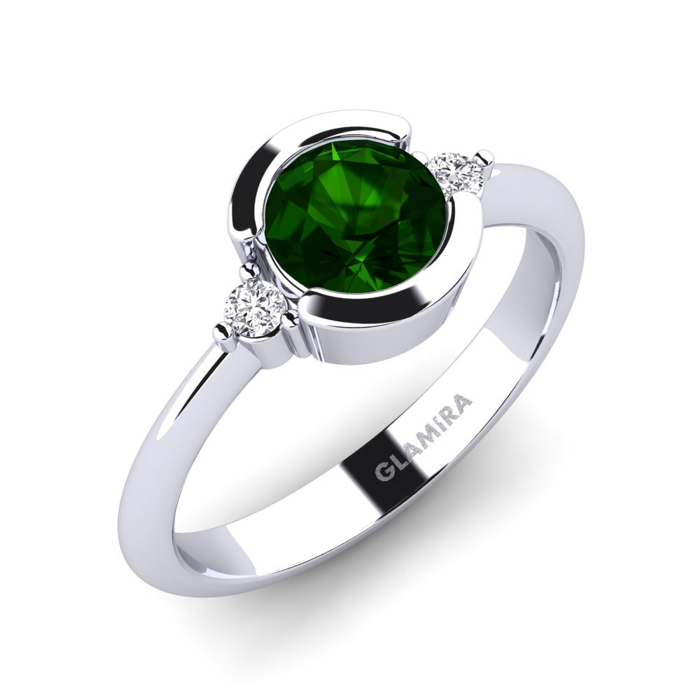Green Tourmaline Engagement Ring Iselin