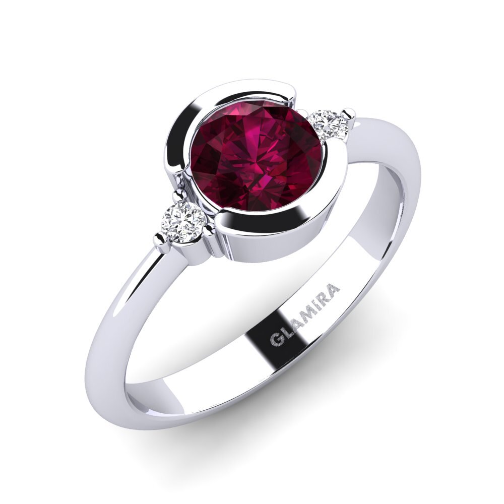Rhodolite Garnet Engagement Ring Iselin