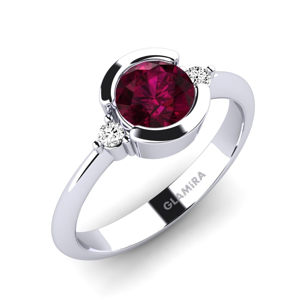 Rhodolite Garnet Engagement Ring Iselin