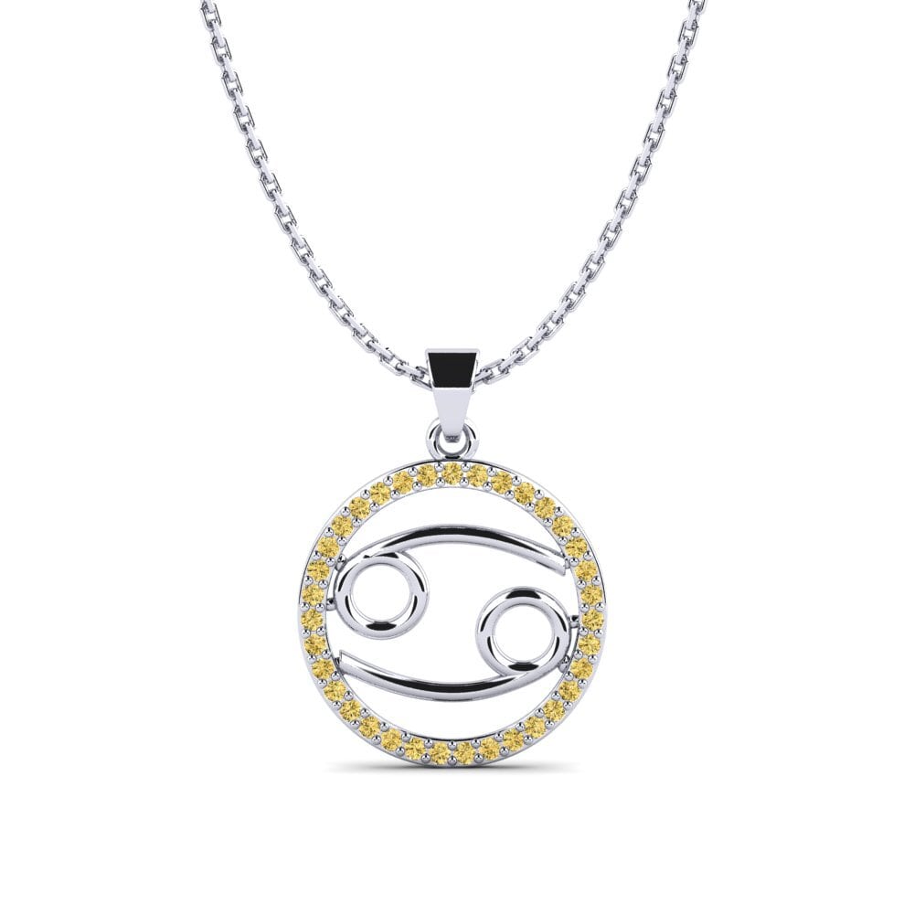 Diamante Amarillo Colgante de Mujer Jolyn Cancer