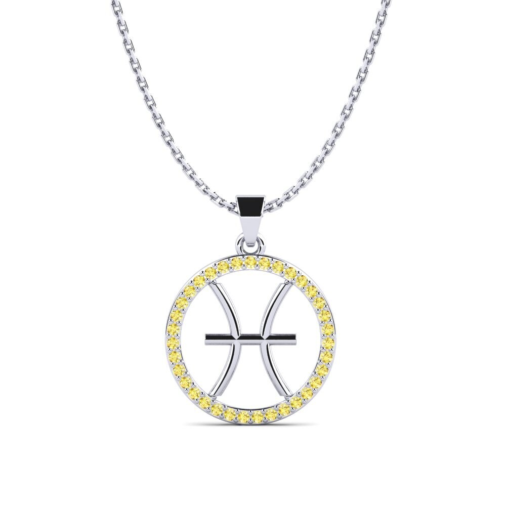 Yellow Sapphire Women's Pendant Jolyn Pisces