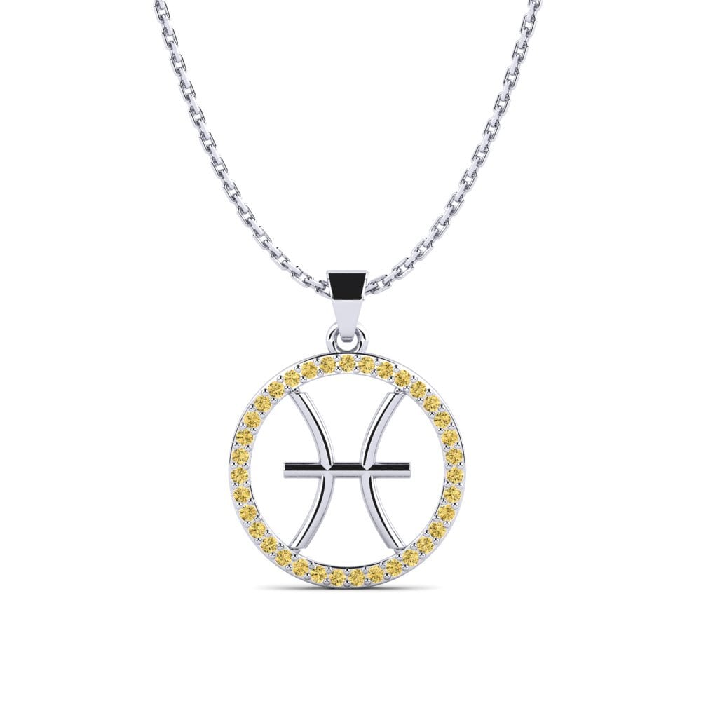 Yellow Diamond Women's Pendant Jolyn Pisces