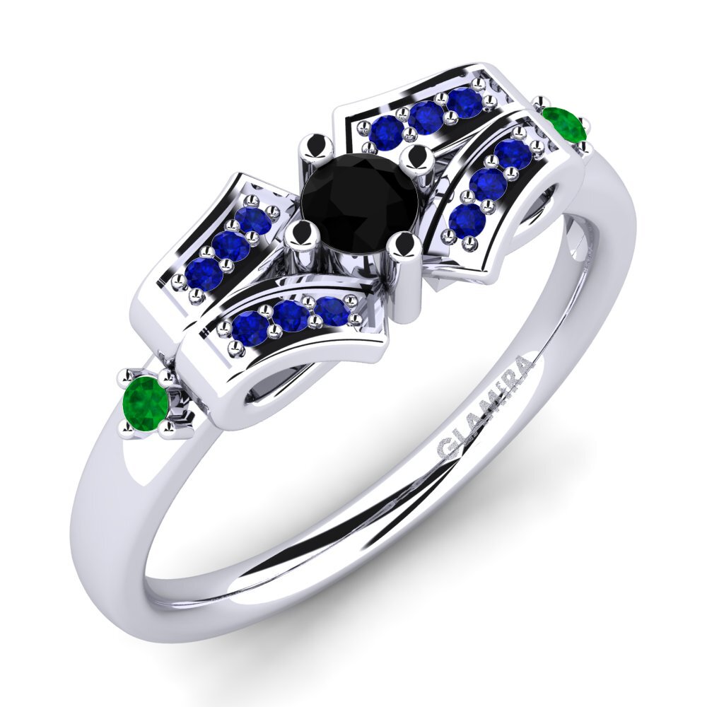 Black Sapphire Engagement Ring Jueves