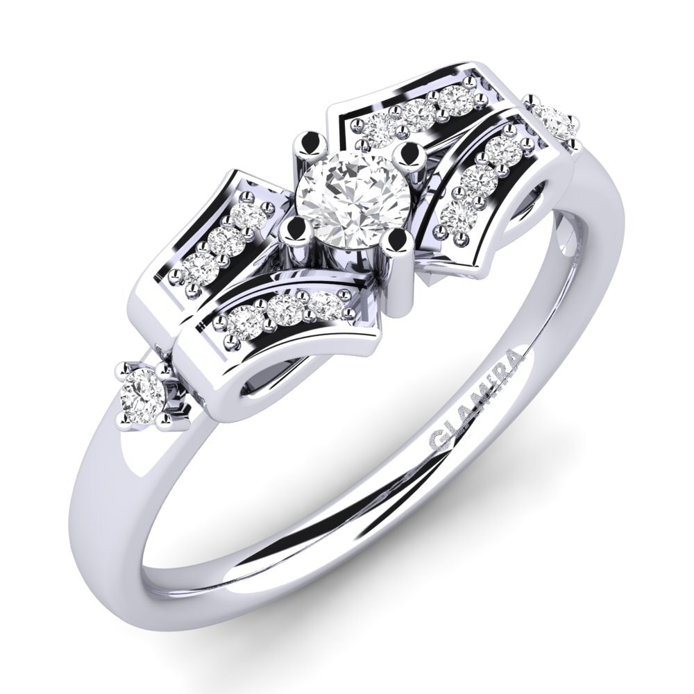 White sapphire Engagement Ring Jueves