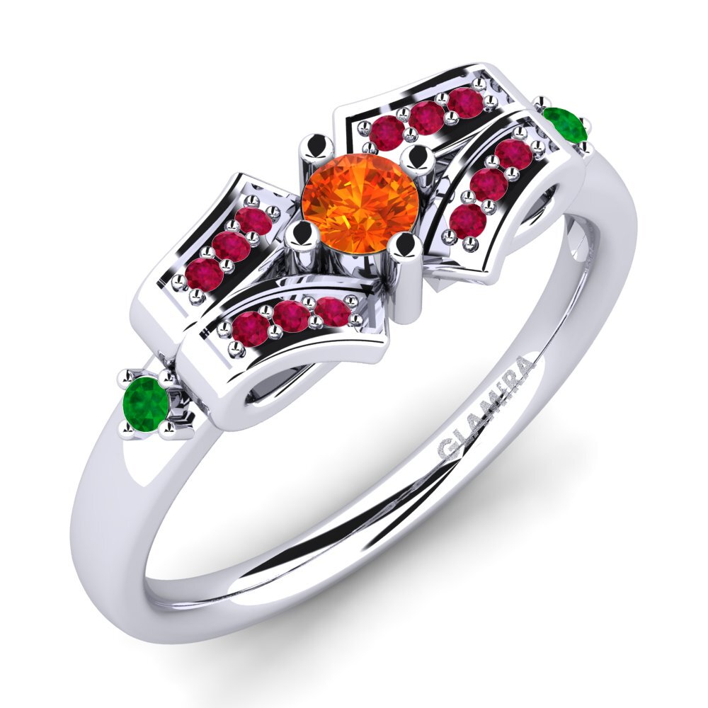 Orange Sapphire Engagement Ring Jueves