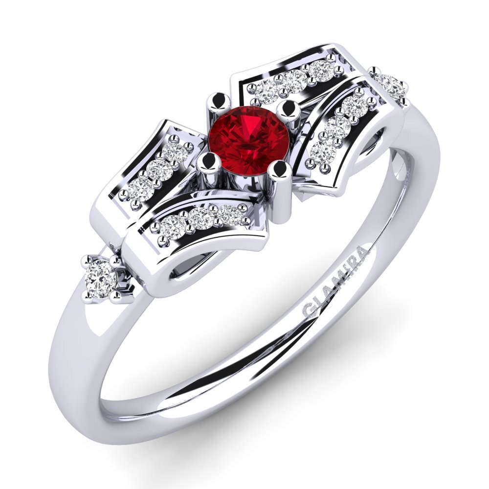 Red Zirconia Engagement Ring Jueves