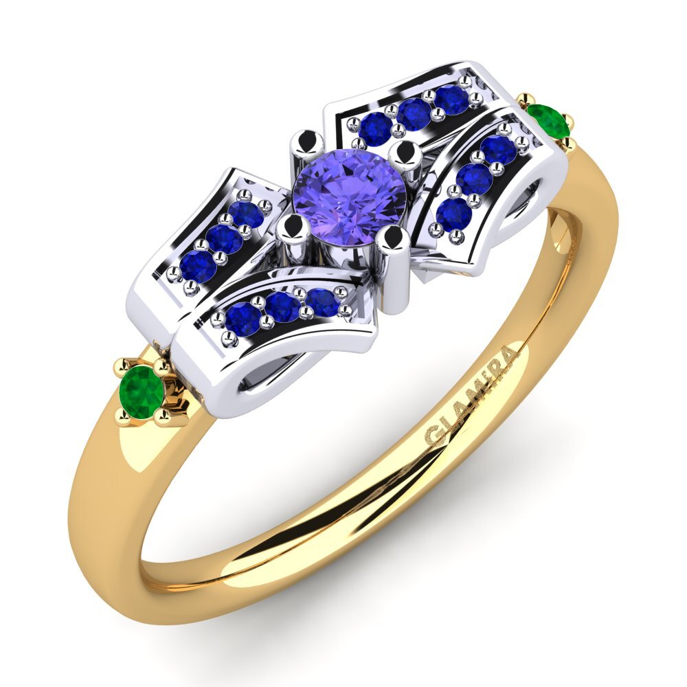 9K Yellow & White Gold Engagement Ring Jueves