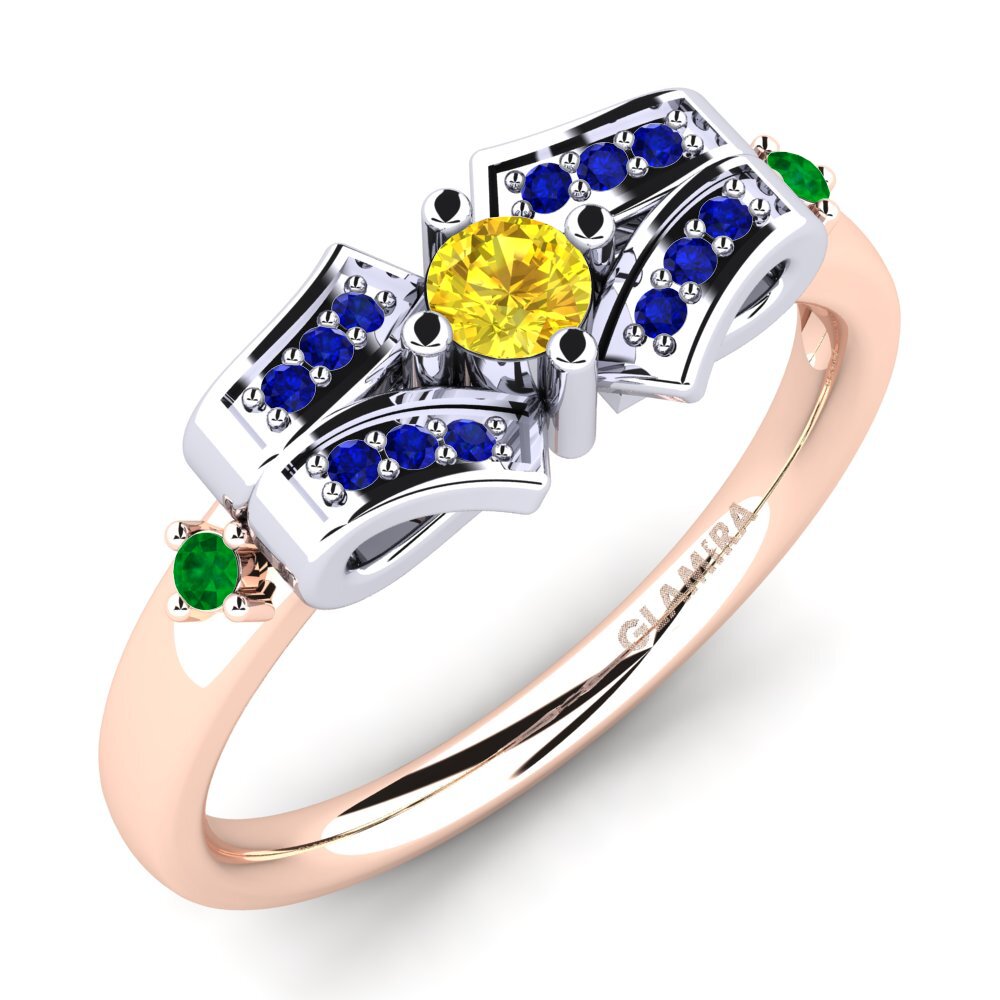 18K Rose & White Gold Engagement Ring Jueves