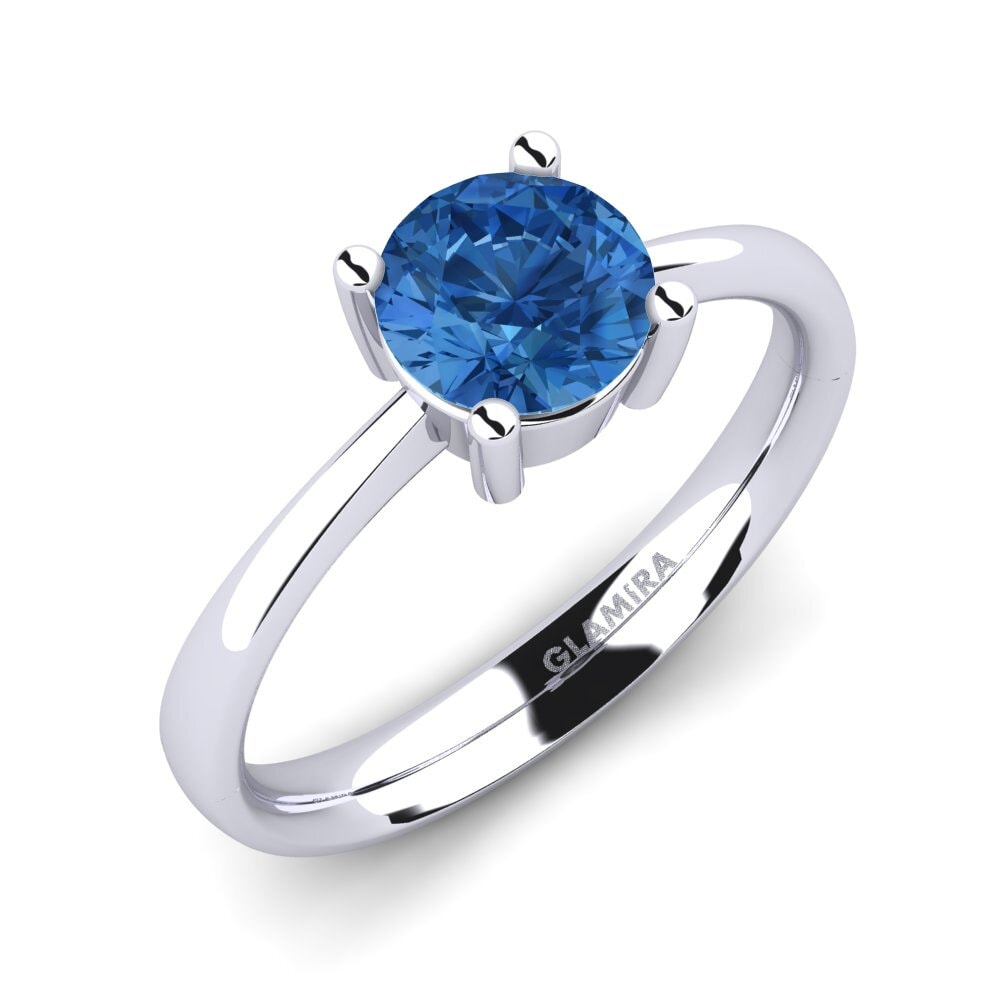Circonita Azul Oscuro Anillo de compromiso Julia 1.0 crt
