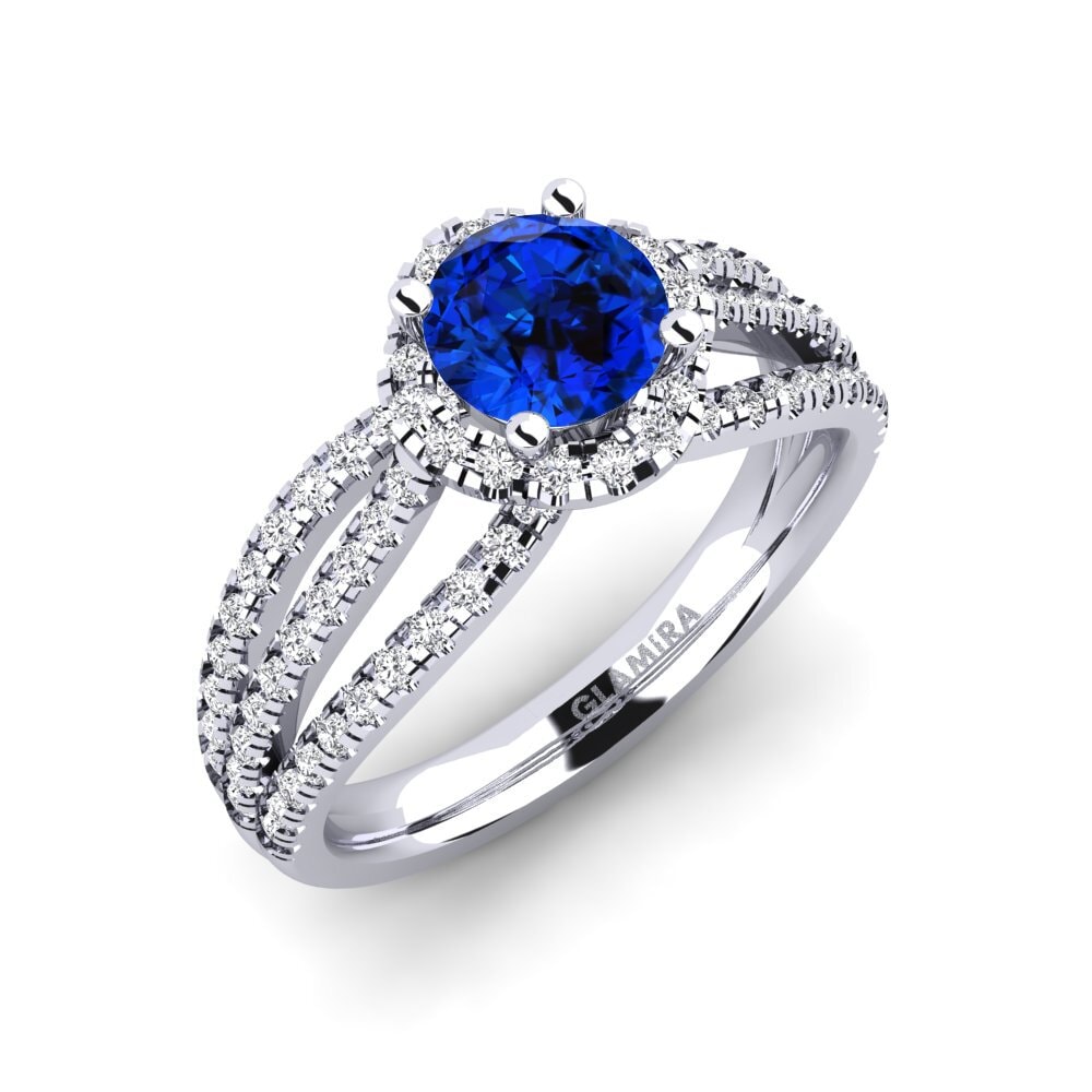 Sapphire (Lab Created) Engagement Ring Karla
