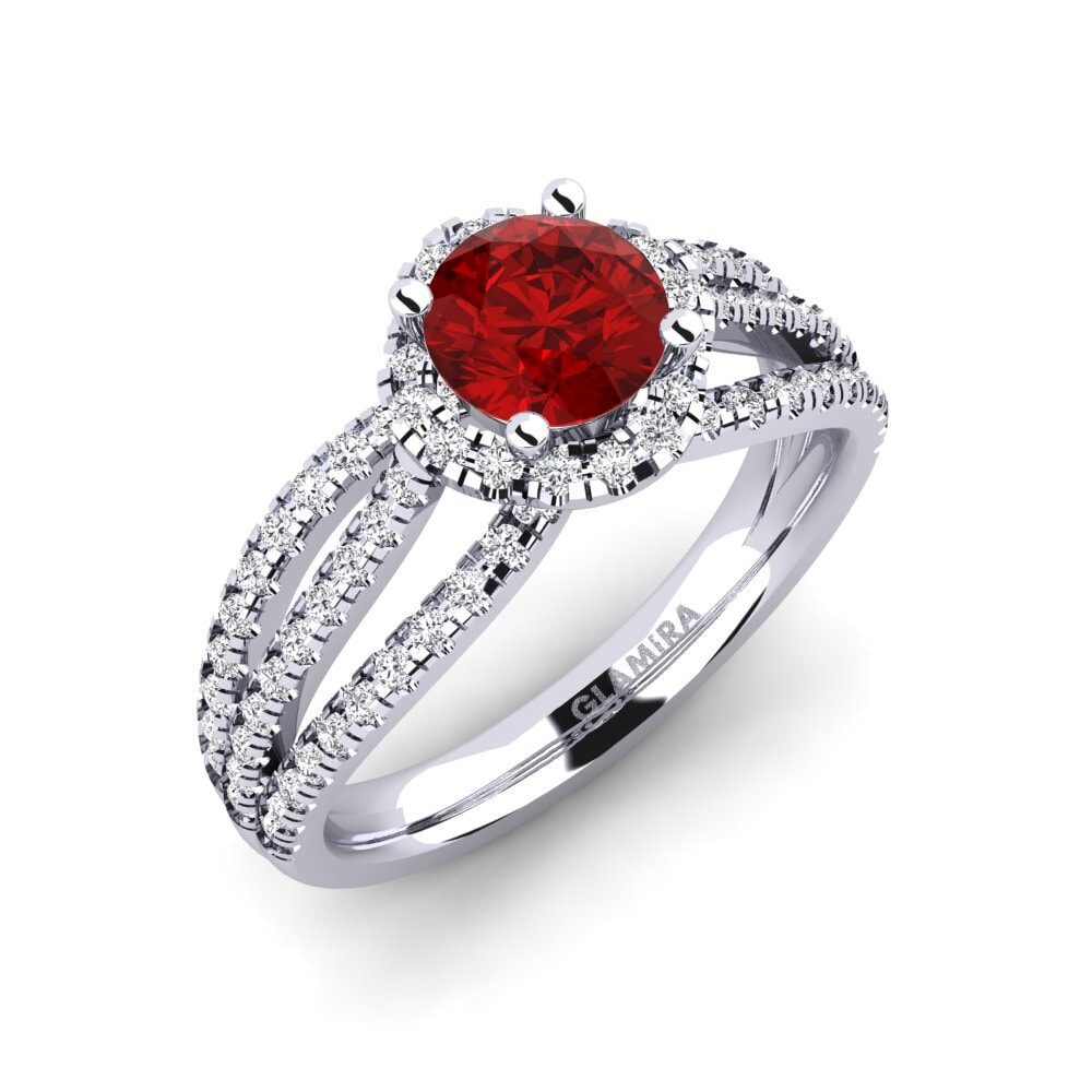 Ruby (Lab Created) Engagement Ring Karla