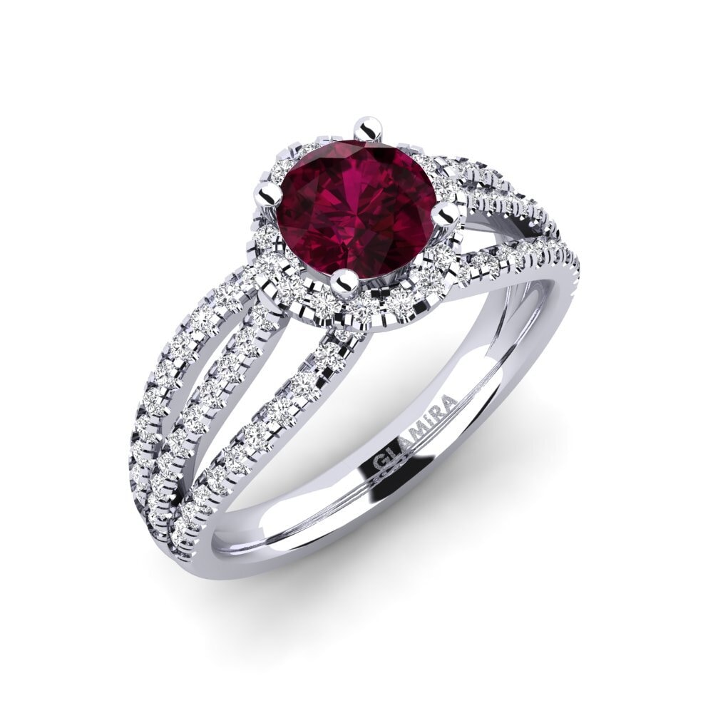 Rhodolite Garnet Engagement Ring Karla