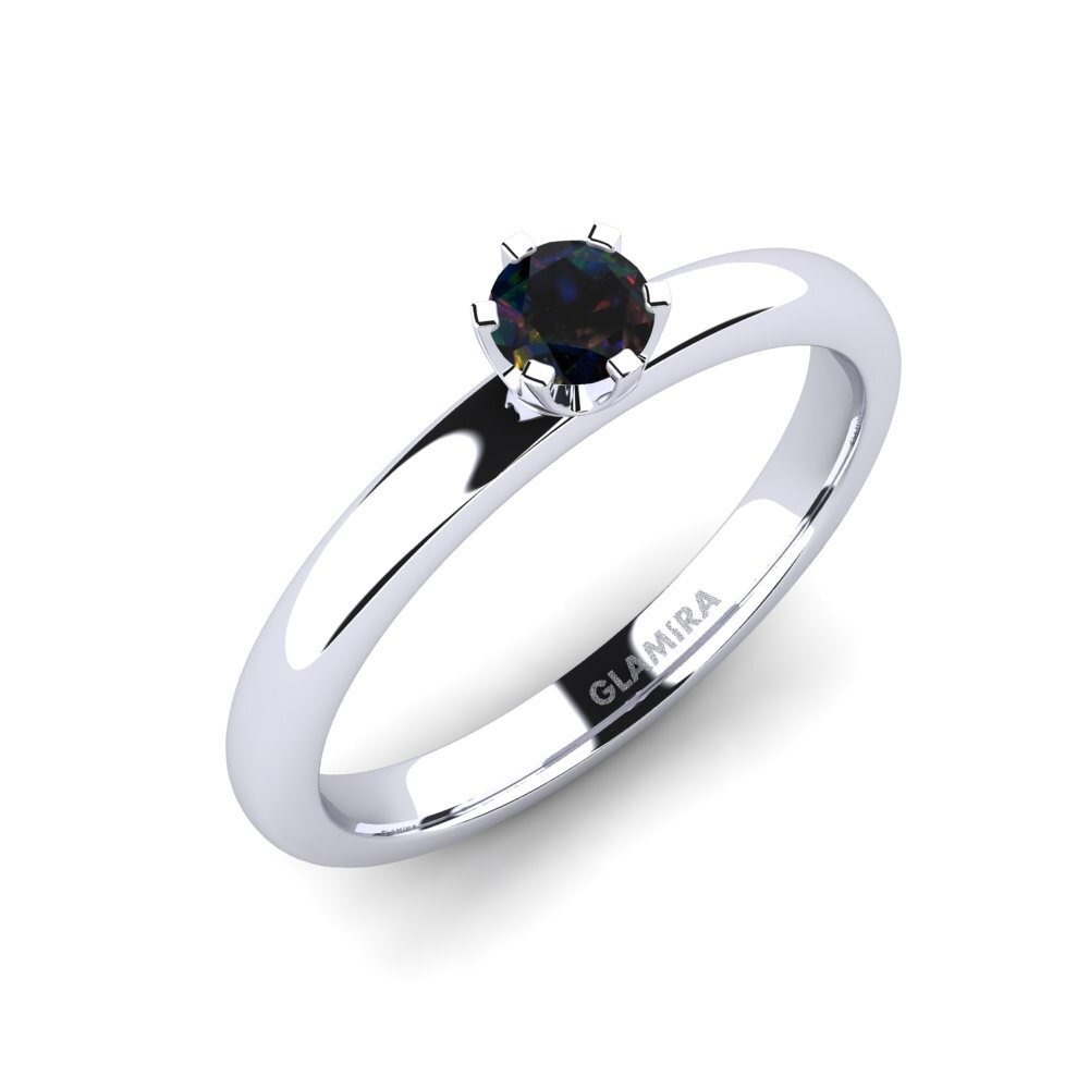 Black Opal Engagement Ring Katherina 0.25crt