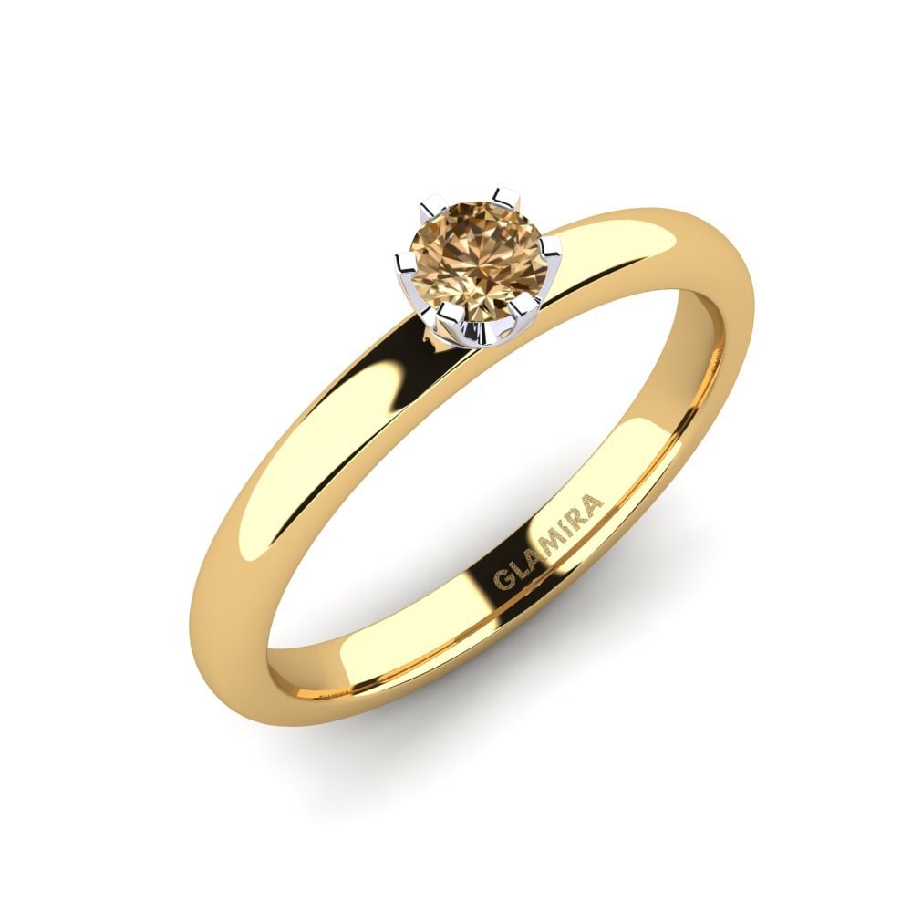 18k Oro Amarillo & Blanco Anillo de compromiso Katherina 0.25crt