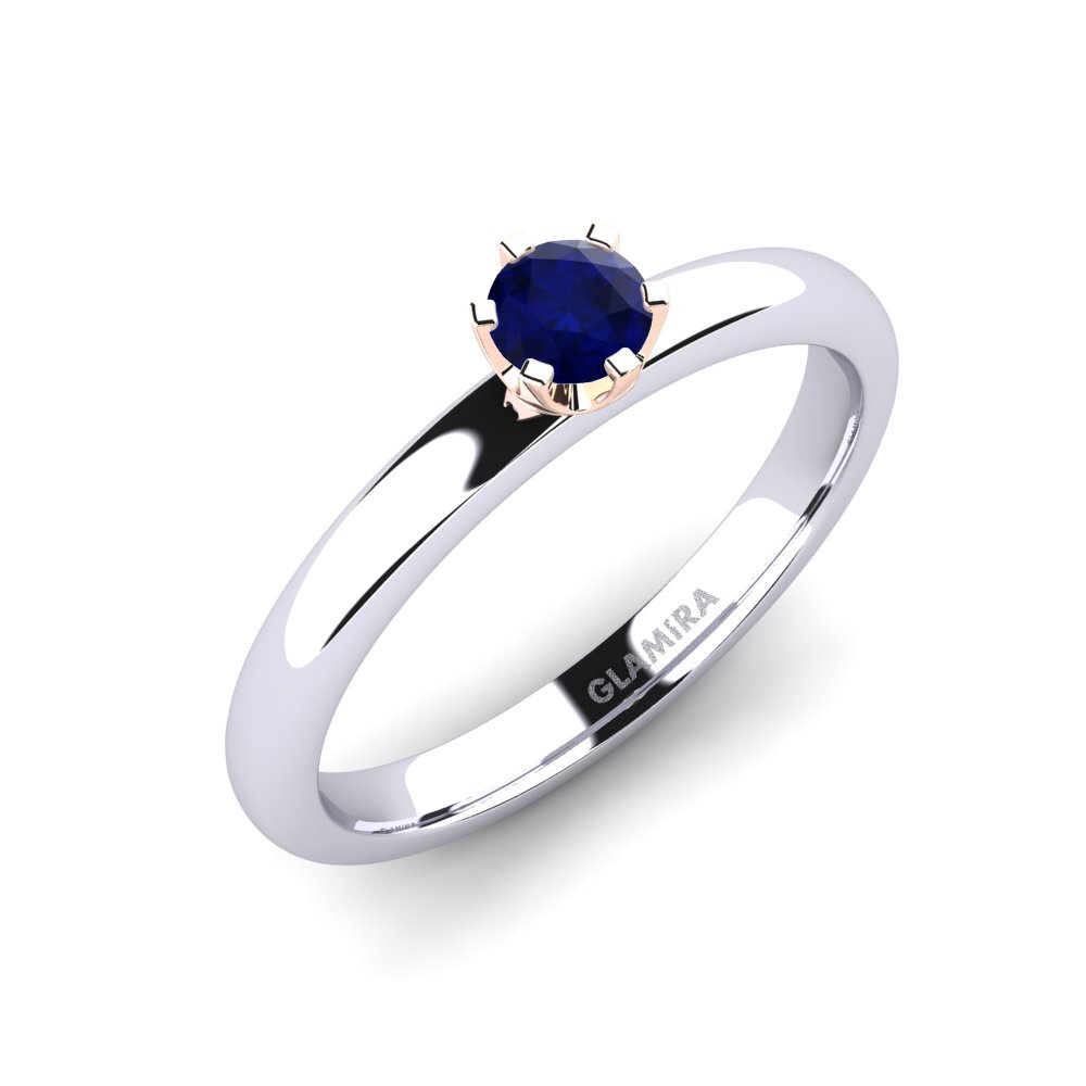 18ct White / Rose Gold Sapphire Engagement Ring Katherina 0.25crt