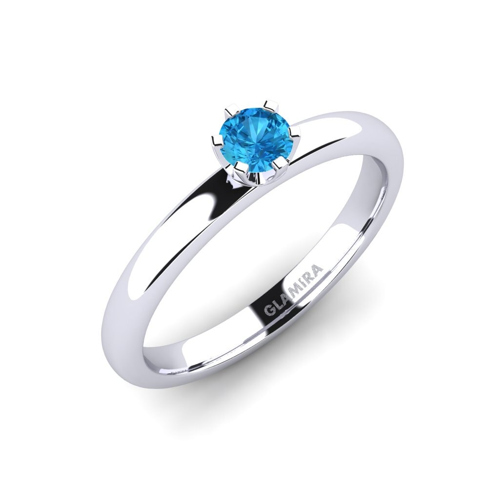 Blue Topaz Engagement Ring Katherina 0.25crt