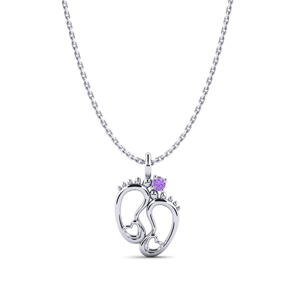 Plata 925 Amatista Colgante de Mujer Larisa