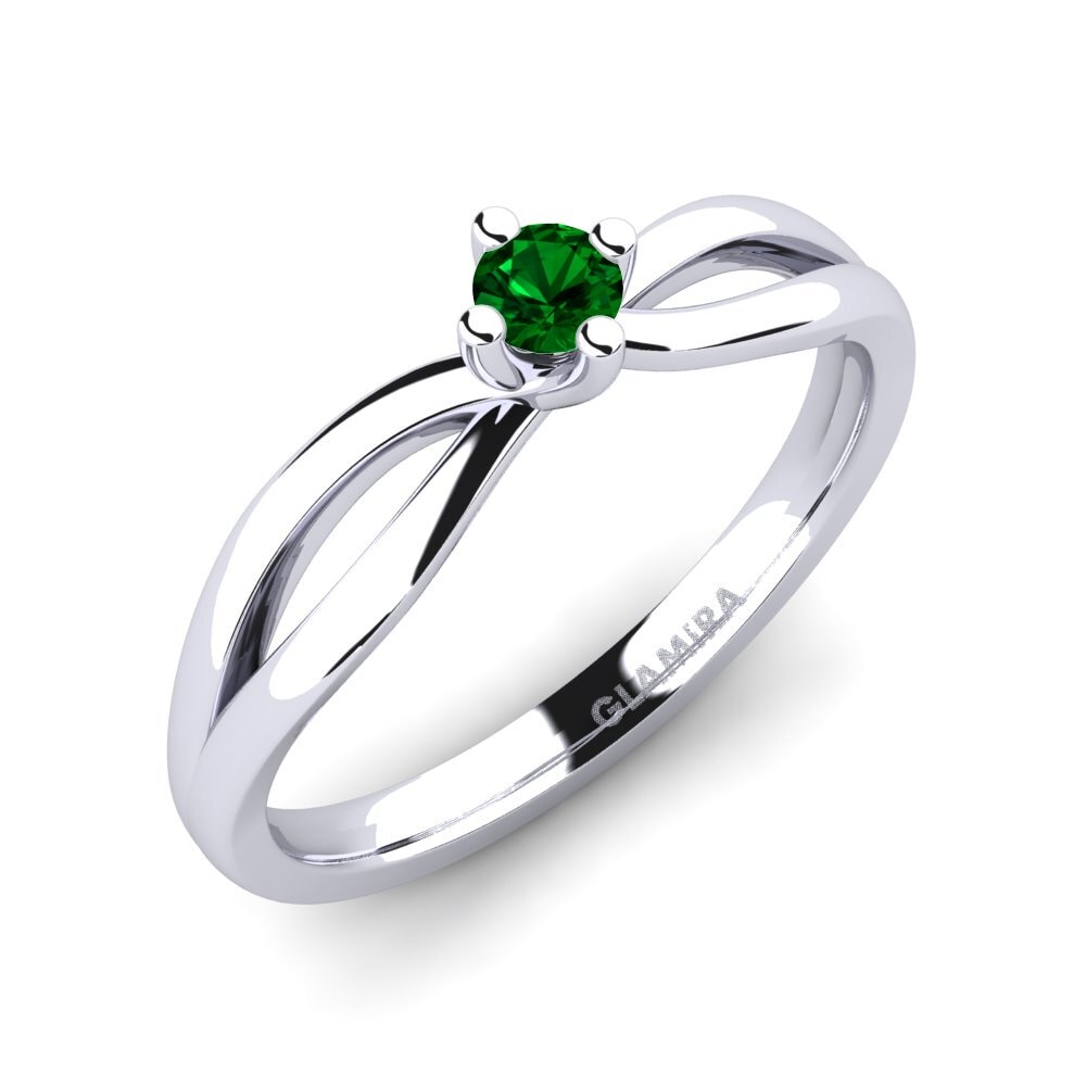 Green Zirconia Engagement Ring Layla 0.1crt