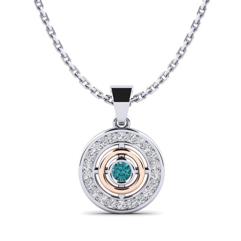 Diamante Azul Colgante de Mujer Leaguer