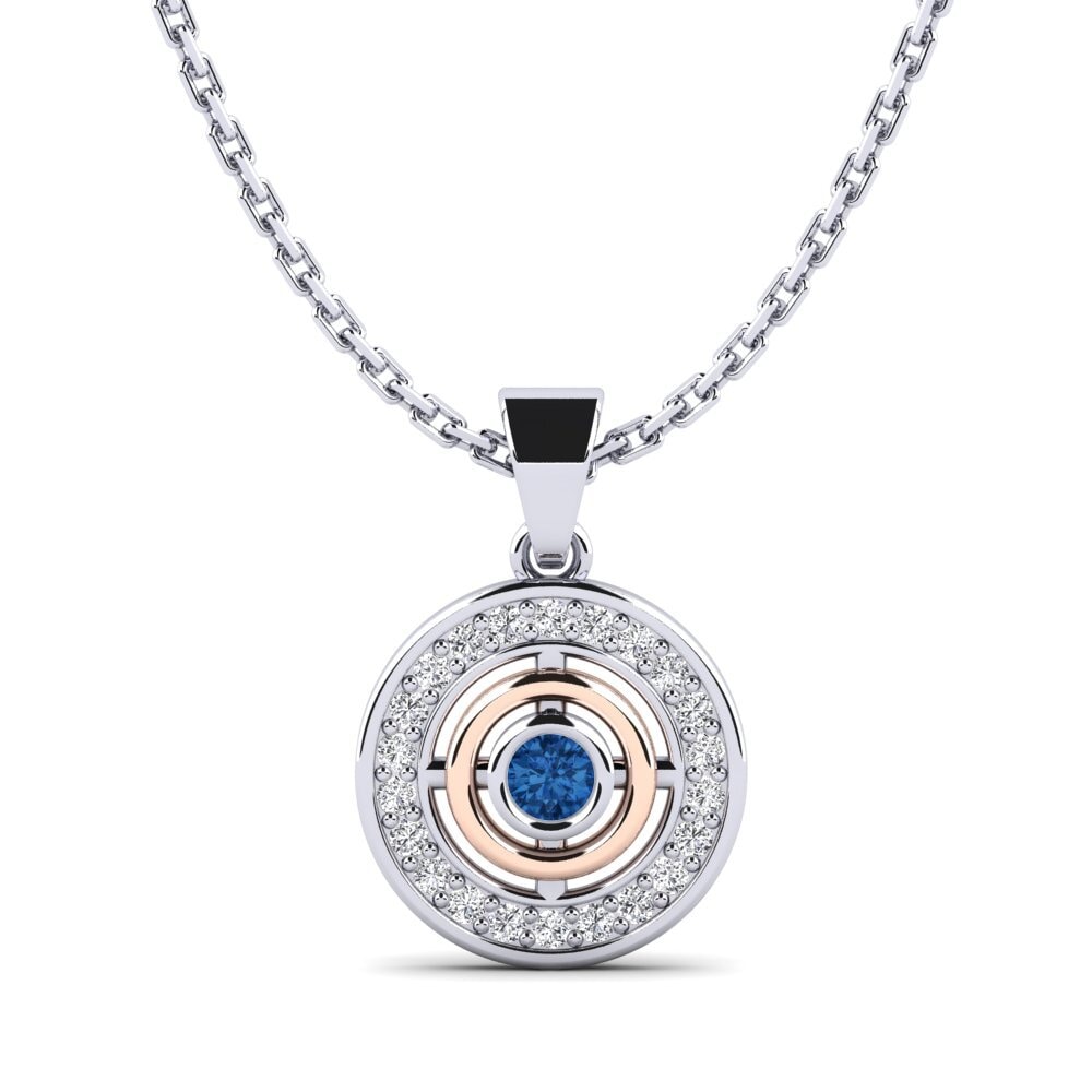 Dark Blue Zirconia Women's Pendant Leaguer
